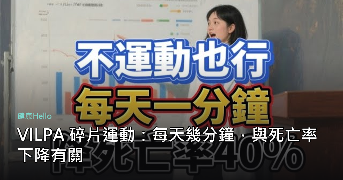 VILPA 碎片運動：每天幾分鐘，與死亡率下降有關